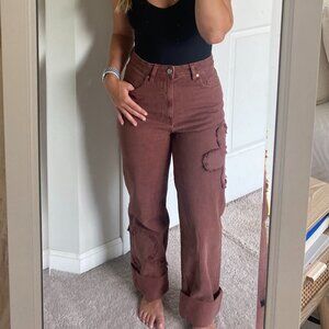 PacSun 90s Boyfriend Jean with Flower Design